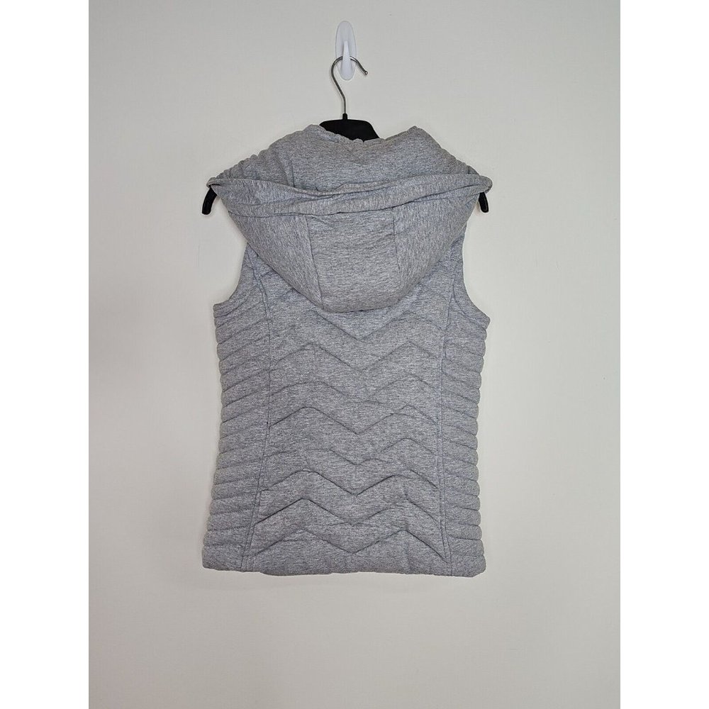 SEED HERITAGE quilted vest women's size 6 removeable hood grey padded puffer - Picture 9 of 11